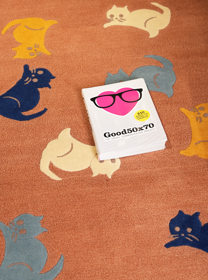 Many cats| Vintage Knot Wool Rugs